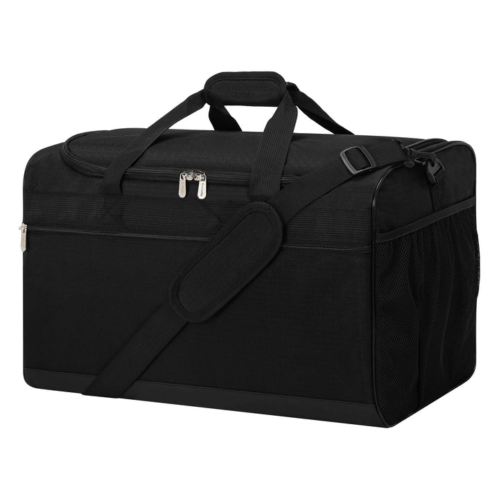 Sporttasche Reisetasche Fitness Tasche mit Schultergurt Wochenendtasche für Damen und Herren (Schwar