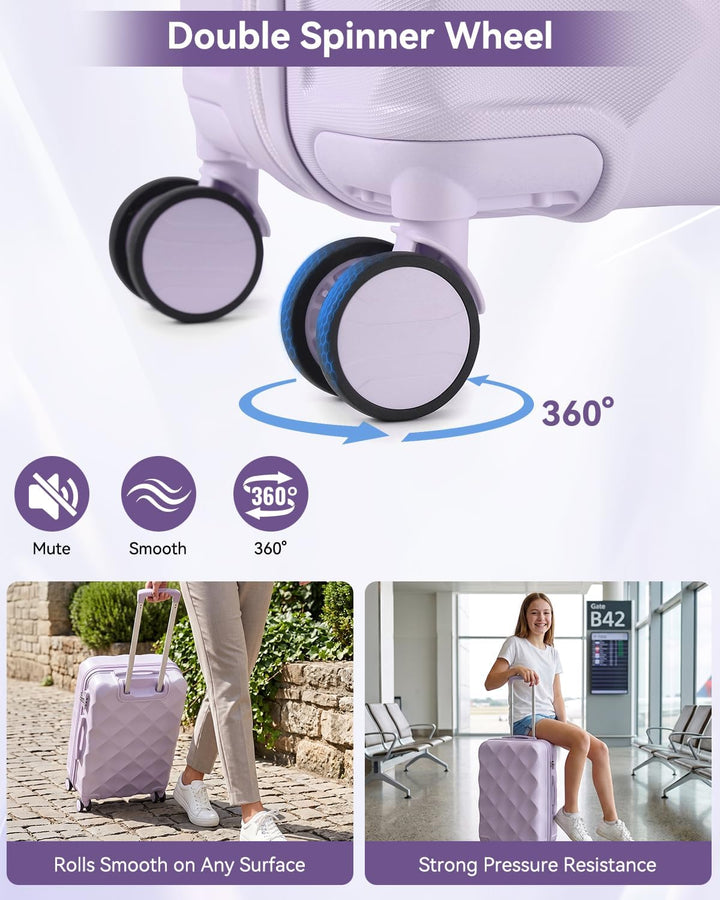 Sea choice Hardschalen Trolley Koffer Set 5tlg. Zwillingsrollen Reisekoffer Enthält 1 Reisetasche un