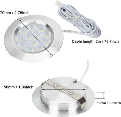 CICMOD 12V LED Einbaustrahler Möbeleinbauleuchte Camper Innenraum Spot Einbauleuchte Deckenspot Möbe