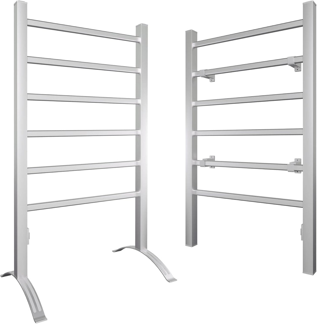 GOPLUS 2 in 1 Elektrischer Handtuchwärmer mit 6 Heizstäbe, Handtuchheizkörper aus Aluminium Wandmont