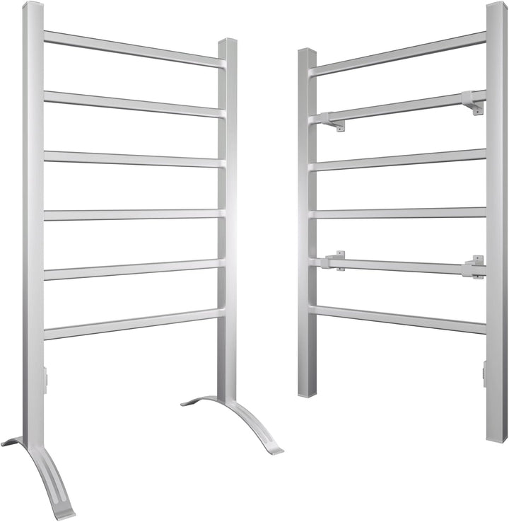 GOPLUS 2 in 1 Elektrischer Handtuchwärmer mit 6 Heizstäbe, Handtuchheizkörper aus Aluminium Wandmont