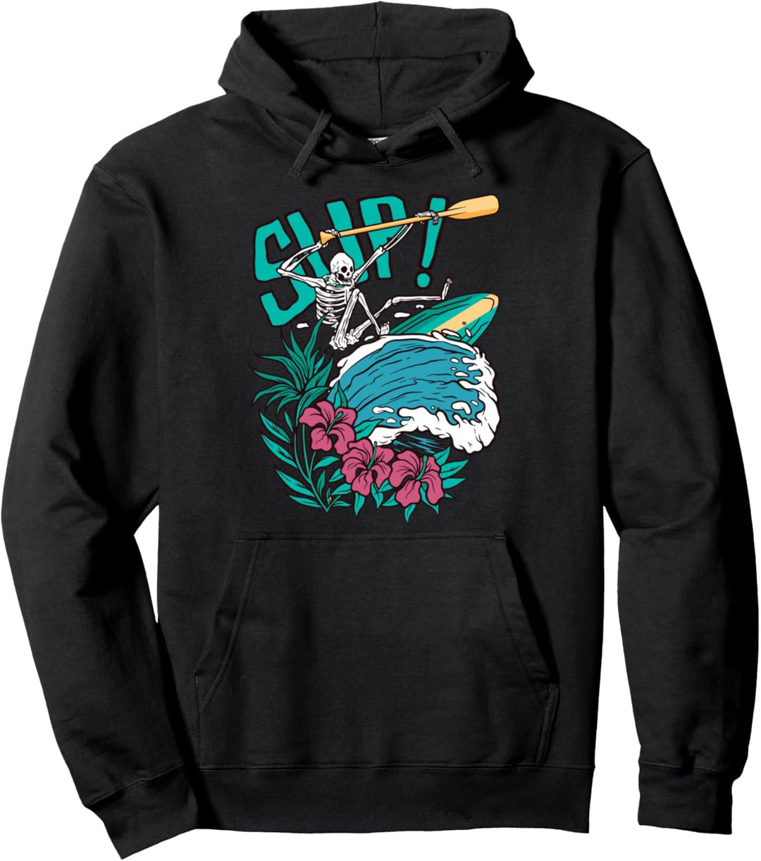 SUP paddleboarding Stand Up Paddle paddling Skull supboard Pullover Hoodie