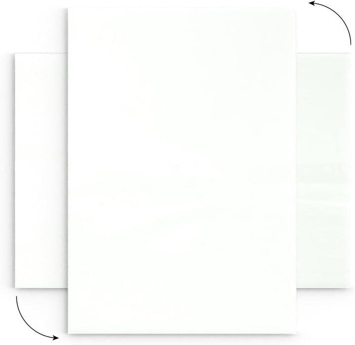 ALLboards Glasboard Magnetisch Weiss 100x70cm, Rahmenlos, Glastafel, Magnettafel, Gehärtetes Glas, W