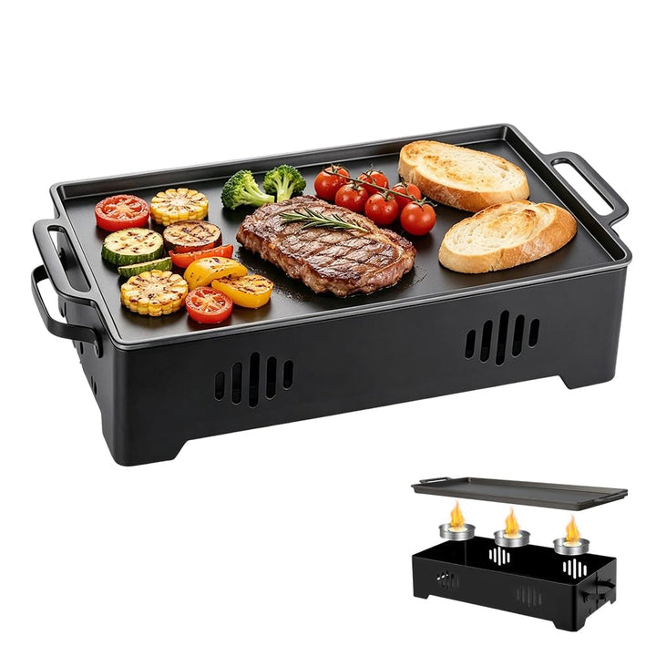 Gohytal BBQ Warmhalteplatte, BBQ Board zum Warmhalteplatte, Warmhaltebehälter für Essen Grillgut Stö