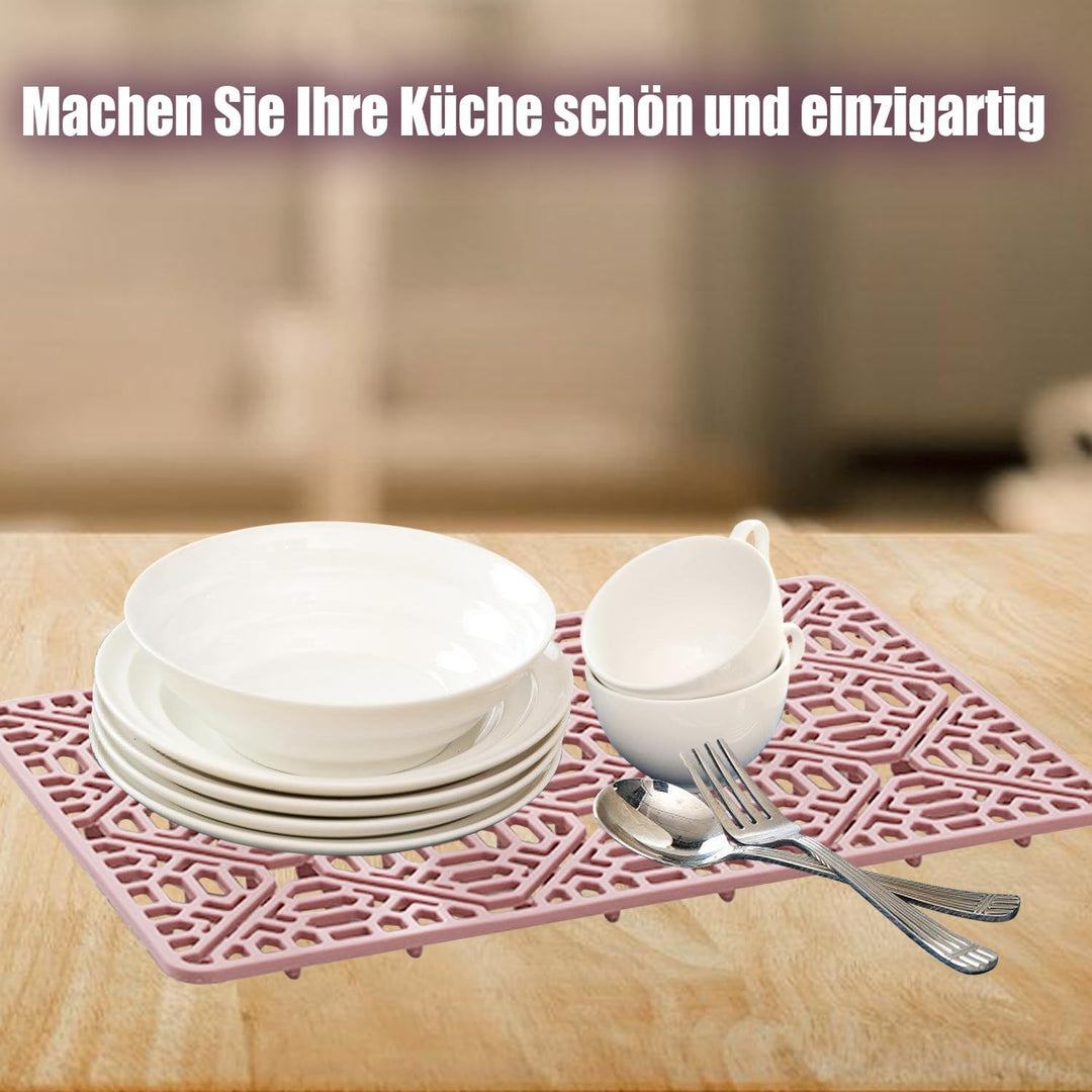 Silikon SpüLbeckeneinlage, Zusammenklappbar rutschfeste SpüLbeckenmatte Silikon 40x27 cm, Silikon Ab