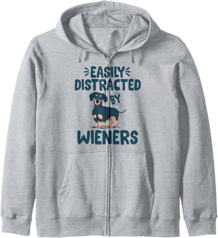 Leicht ablenkbar durch Dachshund | Lustiges Dackel Dachshund Kapuzenjacke