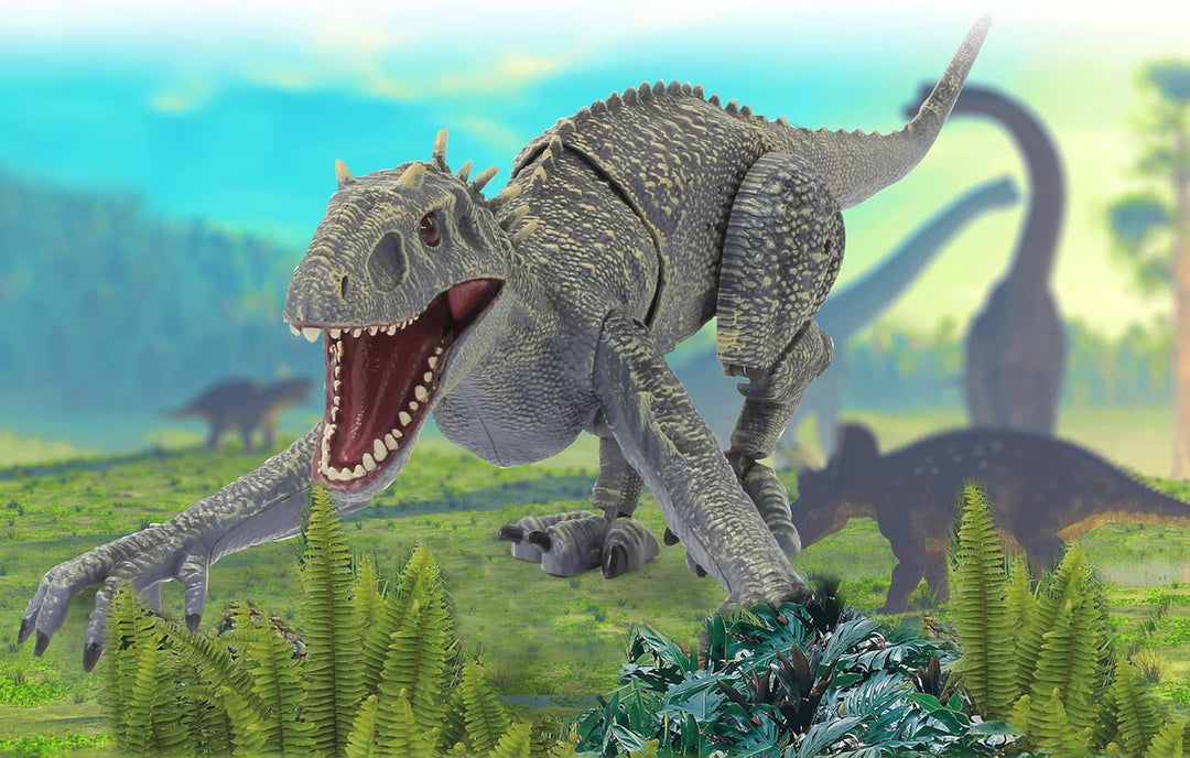 JAMARA 410180 Dinosaurier Exoraptor Li-Ion 3,7V 2,4GHz-Vorderfüsse auf 2 Rollen, bewegliche Teile, r