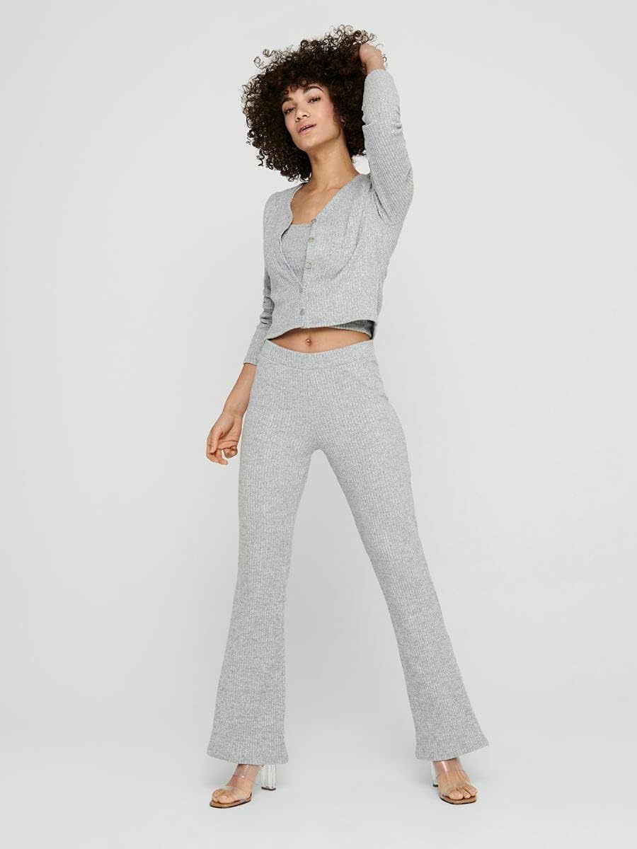 ONLY Female Hose Ausgestellte MLight Grey Melange