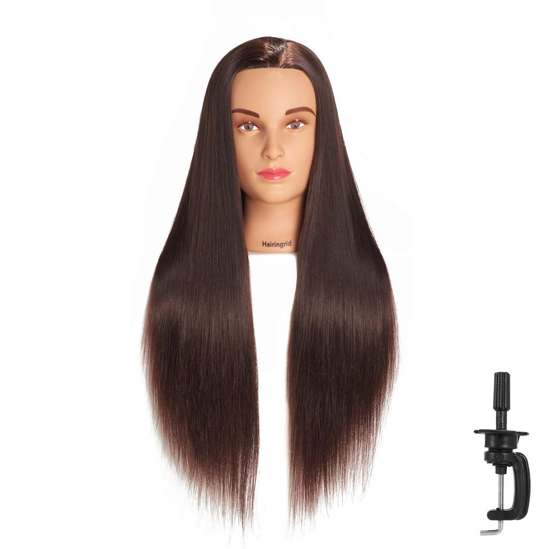Hairingrid Mannequin-Kopf, 66-71 cm, Kunsthaar, inkl. Halterung braun, braun