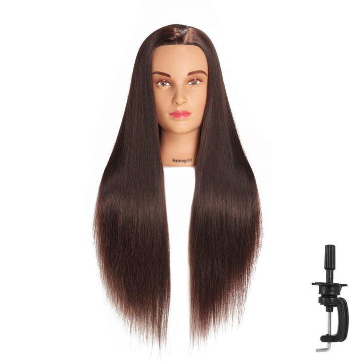 Hairingrid Mannequin-Kopf, 66-71 cm, Kunsthaar, inkl. Halterung braun, braun
