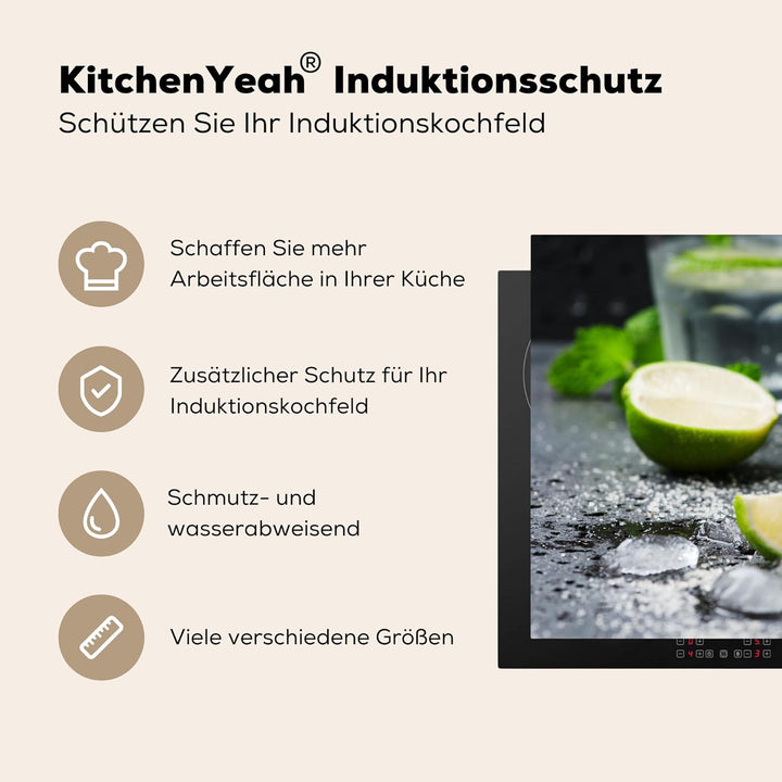 KitchenYeah© Herdabdeckplatte Einteilig Kochfeld Abdeckung Induktionskochfeld Ceranfeld Abdeckplatte