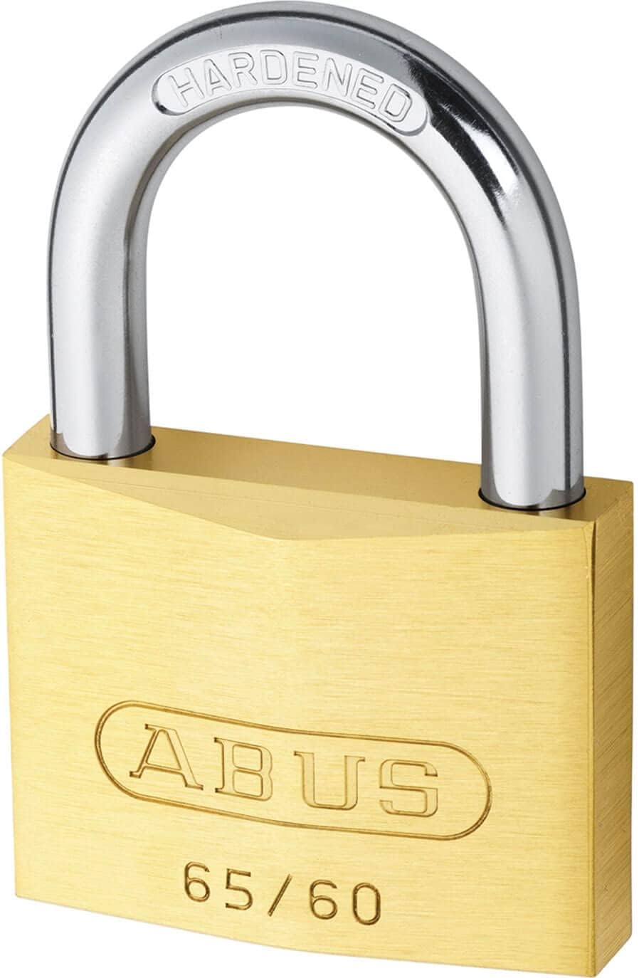 ABUS Vorhängeschloss Messing 65/60 gl.-6601 - gleichschliessend - Kellerschloss, Spindschloss u. v.