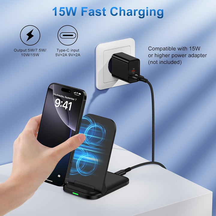 Fast Induktive Ladestation Samsung Wireless Charger Stand Faltbar für Google Pixel 10/9/8,15W Schnel