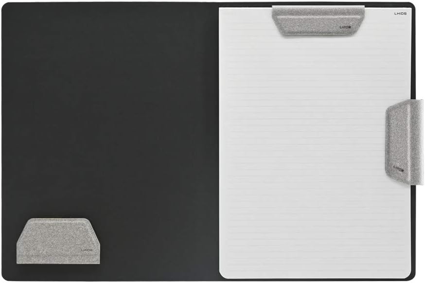 LHiDS Schreibmappe DIN A4 Klemmbrett Mappe, Multifunktionale Magnettafel mit Visitenkarte Halter & P