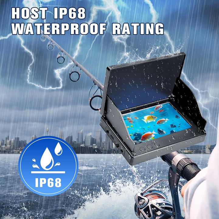Fischfinder, Unterwasserkamera Angeln, Fish Finder Kamera IP68 Wasserdicht Unterwasser Kamera, 5000m