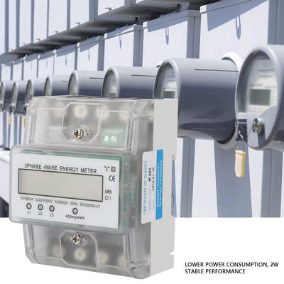 220 / 380V 5-80A Energieverbrauch Digitaler Stromzähler 3 Phasen 4P KWh-Zähler mit digitalen LCD-Pro