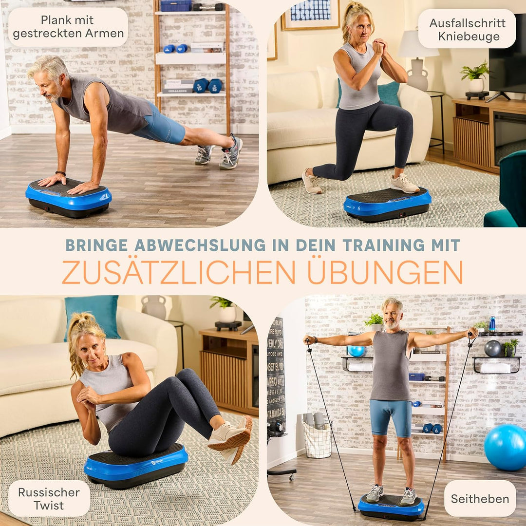 Lifepro Waver Mini Vibration Plate Exercise Machine with Remote & Bands - Compact Whole Body Vibrati