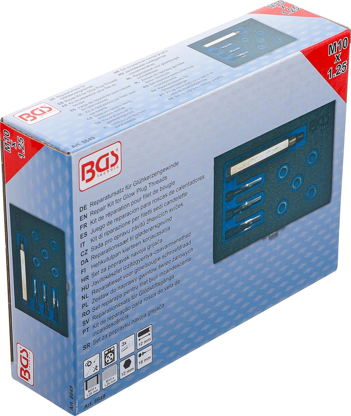 BGS 8649 | Reparatursatz für Glühkerzengewinde | M10 x 1,25 mm