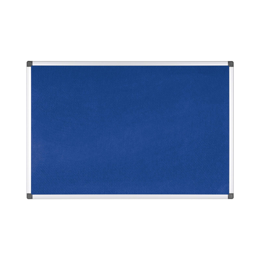 Bi-Office Maya Filztafel, Aluminium Rahmen, 90x60cm, Blau Blau 90 x 60 cm, Blau 90 x 60 cm