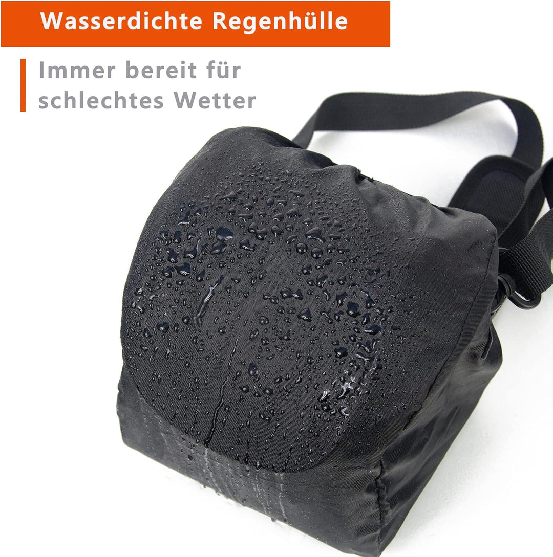 FOSOTO DSLR-Kameratasche Fototasche für Spiegelreflexkameras mit wasserdichtem Regenschutz Tragegurt