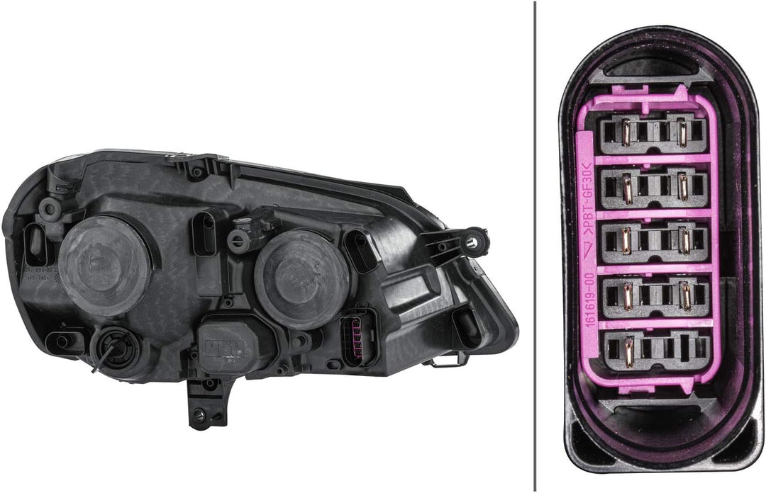 HELLA 1EE 247 019-171 FF/Halogen-Hauptscheinwerfer - links - für u.a. VW Polo (9N_), Links
