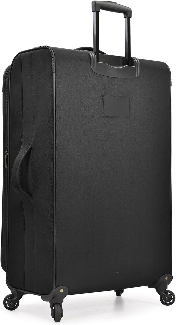 U.S. Traveler Aviron Bay Erweiterbares Softside-Gepäck mit Spinnrollen, schwarz, Checked-Large 31-In