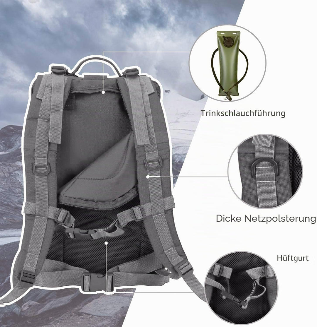 Hannibal Tactical 40L Militär Taktischer Rucksack US Cooper Rucksack Armee Assault Pack 3 Tage Bug O