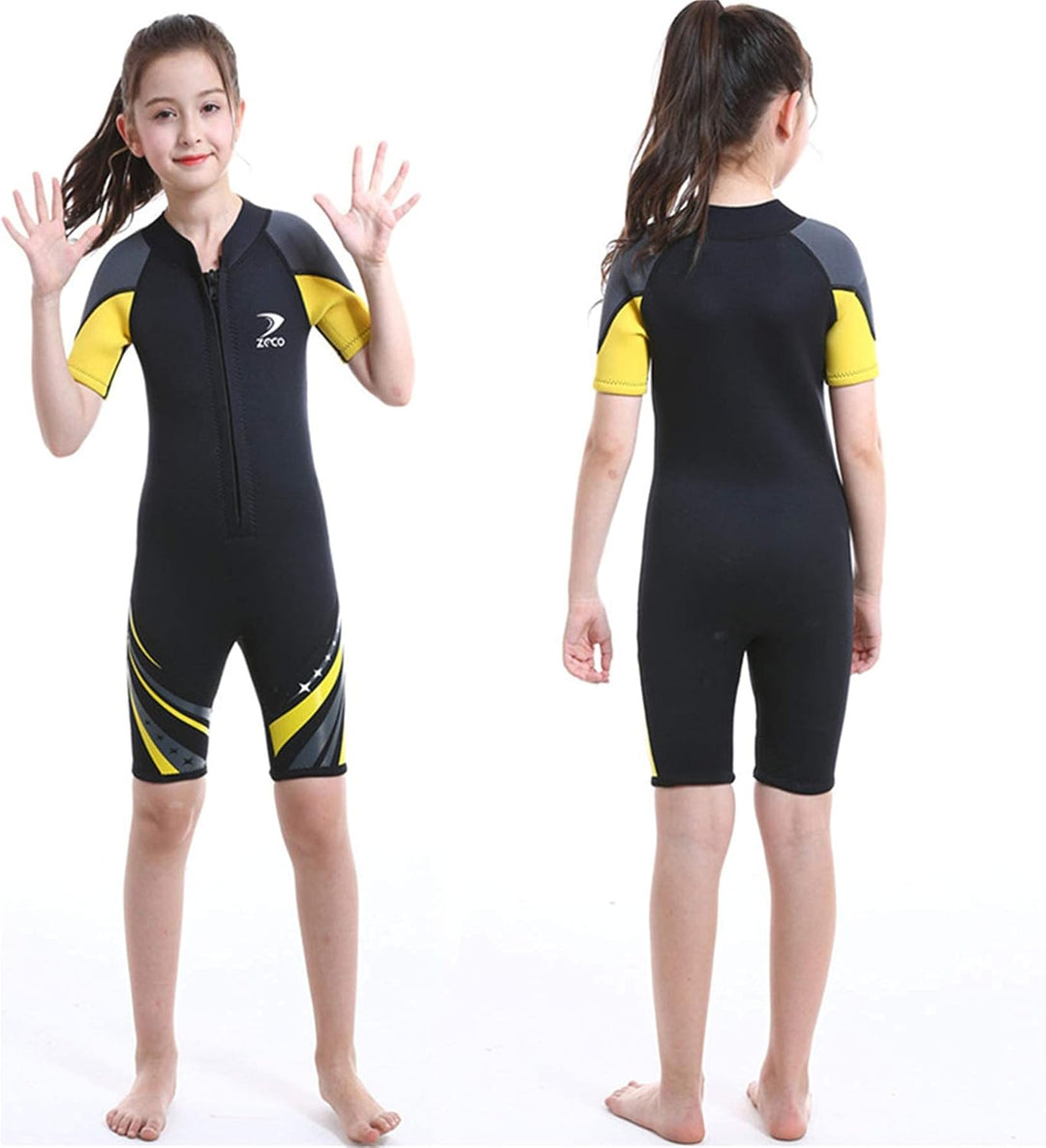 ZCCO Neoprenanzug Kinder, Kids Neoprenanzug 2.5mm Neopren Thermal Badeanzug, Neopren Front Zipper Ta