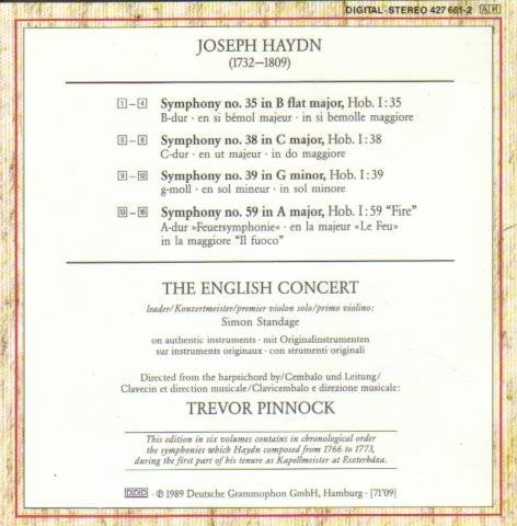Haydn: The "Sturm & Drang" Symphonies, Vol. 1: Fire, Audio-CD