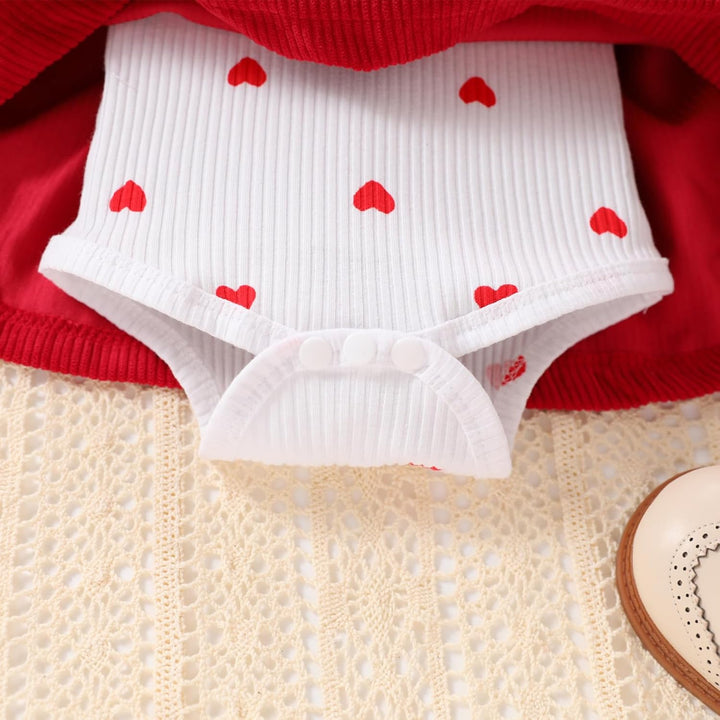 Baby Kleidung Mädchen Baby Valentinstag Outfit Neugeborene Kleidung Babys Strampler Strapse Rock Bek