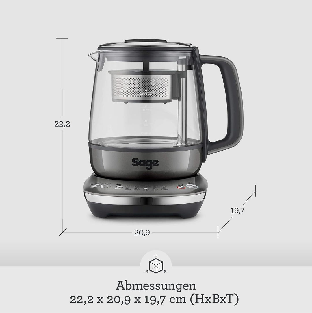 Sage Appliances STM700 the Tea Maker Compact, Teeautomat, 1 Liter, Edelstahl 1 L