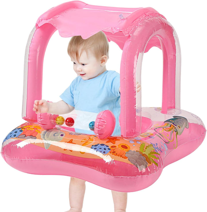 Babyschwimmhilfe, Aufblasbare Schwimmhilfe Für Kleinkinder Mit Cartoon Design, Baby Schwimmhilfe Mit