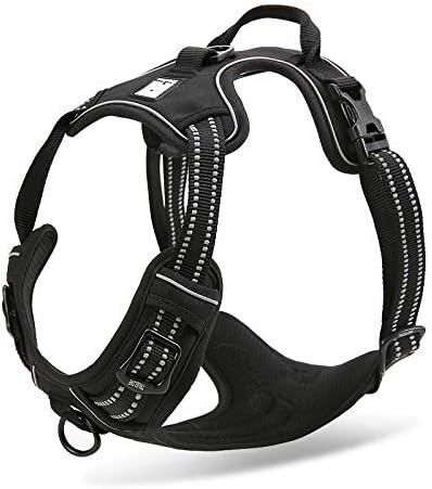 WINHYEPET Truelove Hundegeschirr No-Pull Reflektierendes verstellbar Haustiergeschirr mit 2 Leinencl