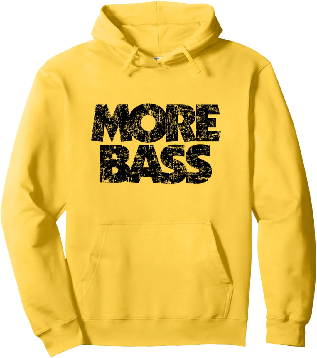 More Bass (Vintage Schwarz) Bassist Bassisten Pullover Hoodie