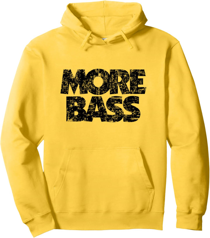 More Bass (Vintage Schwarz) Bassist Bassisten Pullover Hoodie
