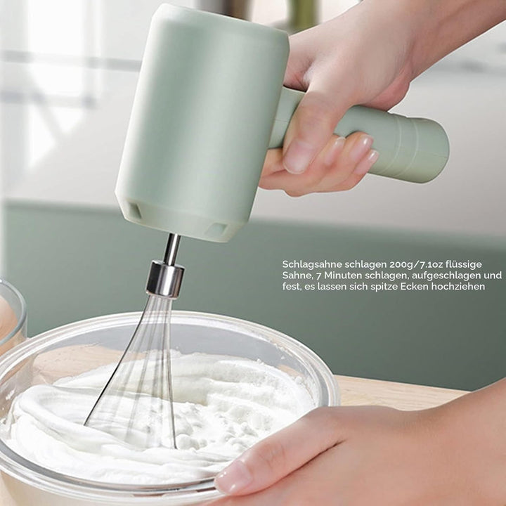 Luqeeg Handheld Milchschäumer, Elektrischer Handrührer, USB Wiederaufladbarer Tragbarer Kabelloser H