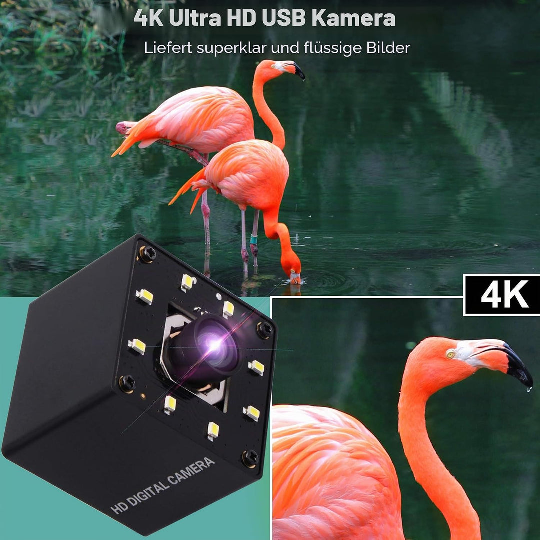 SVPRO Autofokus 4K USB Kamera 30pfs UHD Computer Kamera IMX415 Sensor, 100° No Distortion Objektiv M