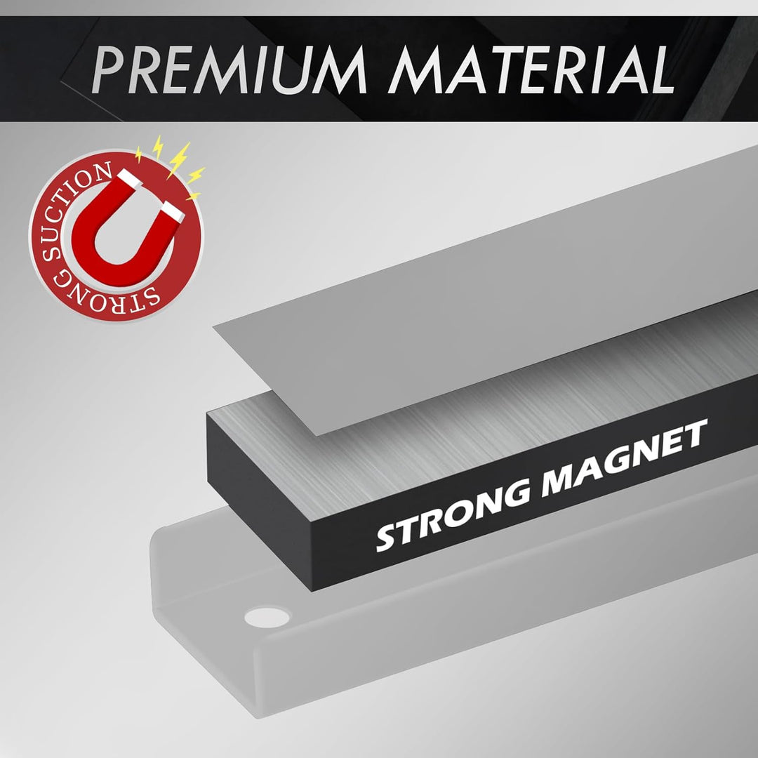 CCLIFE 6tlg Magnetleiste Werkzeug 45cm 23kg Magnetschiene Magnetisch Werkzeugleiste für Werkstatt 45