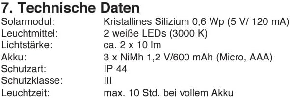 Esotec Solar Tischleuchte Harmony, Holzoptik, Solarmodul, Akku, warmweiss 3000K, Holzdesign, Camping