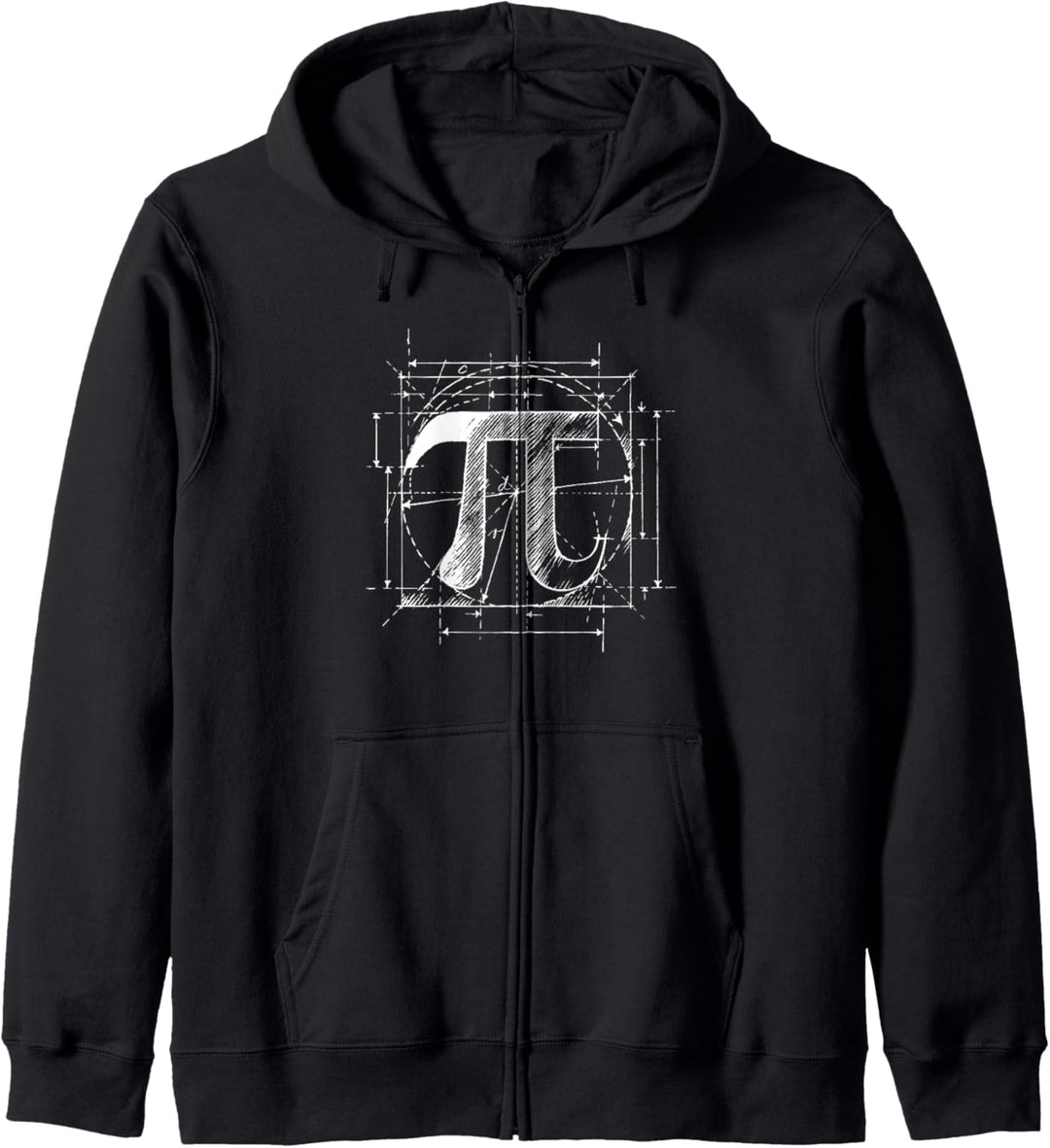 Pi Symbol Zeichnung Kapuzenjacke