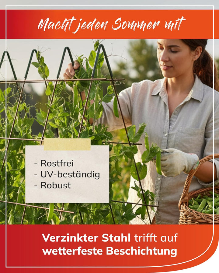 bellissa – Rankgitter-Verbinder Andybell 45° 6er-Set 11x1x11cm – Plastikfreie Verbindungsstücke für