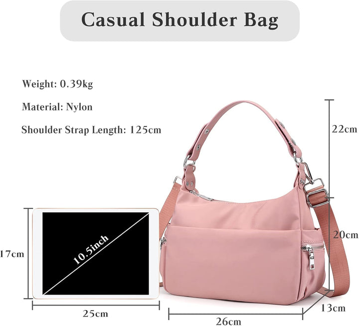 PORRASSO Casual Umhängetasche Nylon Schultertasche Damen Multi Tasche Handtasche Mädchen Crossbody B