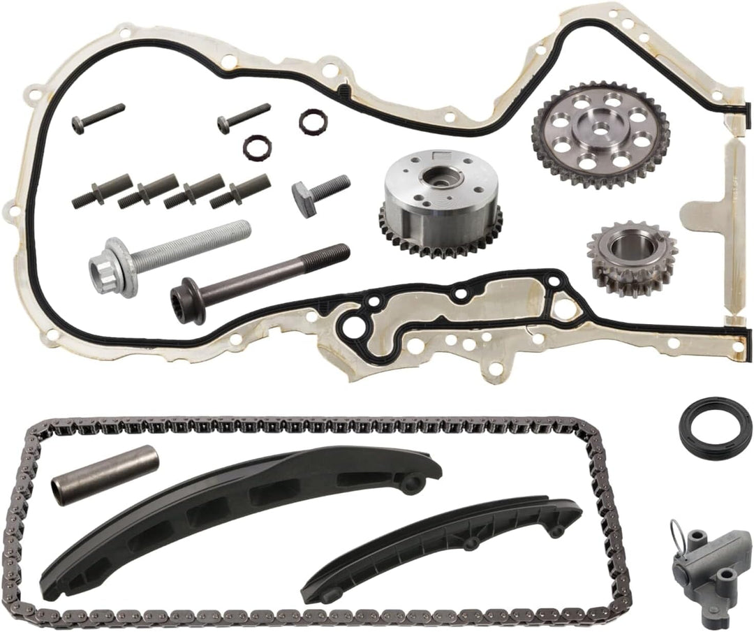 febi bilstein 107994 Steuerkettensatz für Nockenwelle, mit Gleitschienen und Kettenspanner, 1 Stück