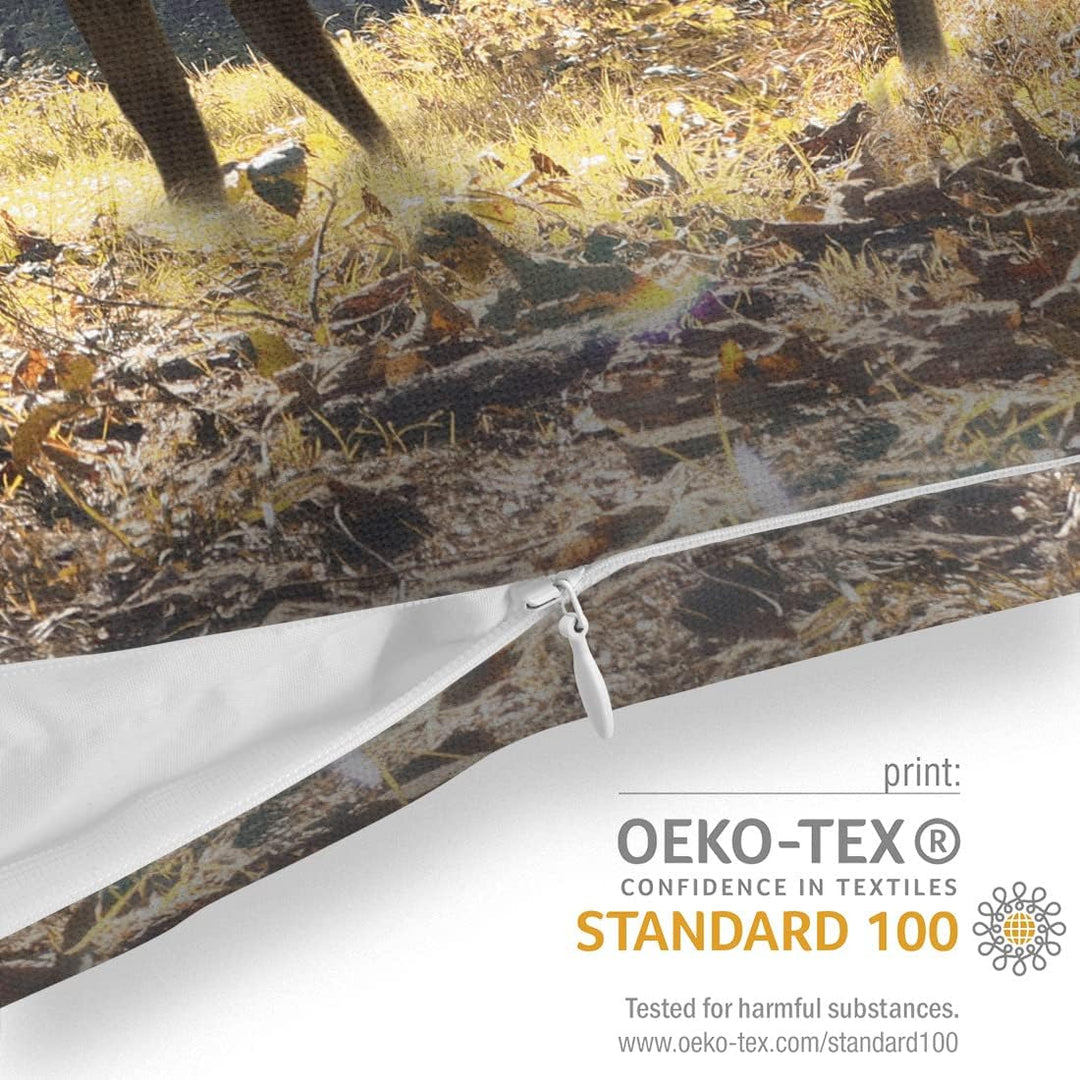 VOID Hirsch Wald Herbst Kissenbezug Kissenhülle Sofakissen Kissen Deko Weihnachten Winter Weihnachts