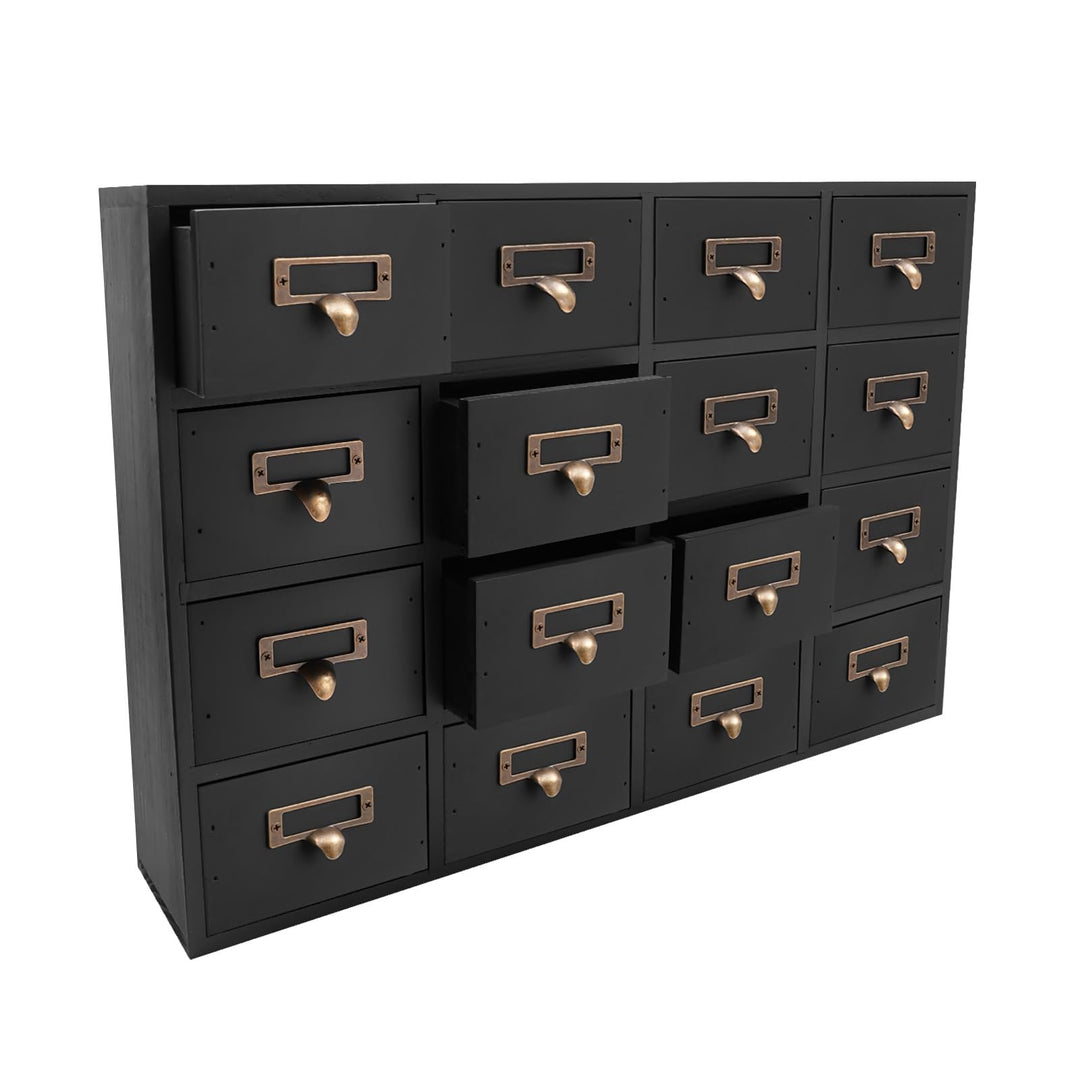 Vintage Apotheker Schrank 16 Schubladen für Schreibtisch, Holz Organizer Apothekerschrank mit Schubl