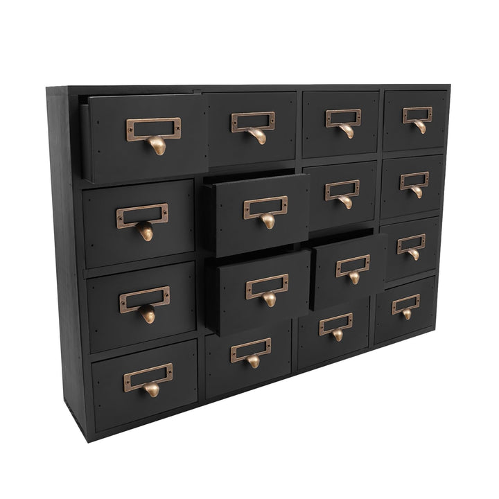 Vintage Apotheker Schrank 16 Schubladen für Schreibtisch, Holz Organizer Apothekerschrank mit Schubl