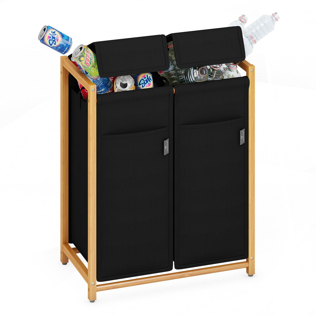ADEL DREAM 100L 2 Fächer Pfandflaschen Sammelbehälter mit Deckel Gross Pfandflaschen Aufbewahrung le