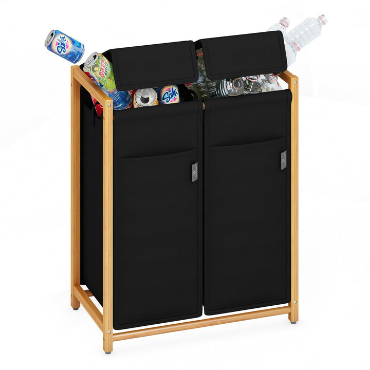 ADEL DREAM 100L 2 Fächer Pfandflaschen Sammelbehälter mit Deckel Gross Pfandflaschen Aufbewahrung le
