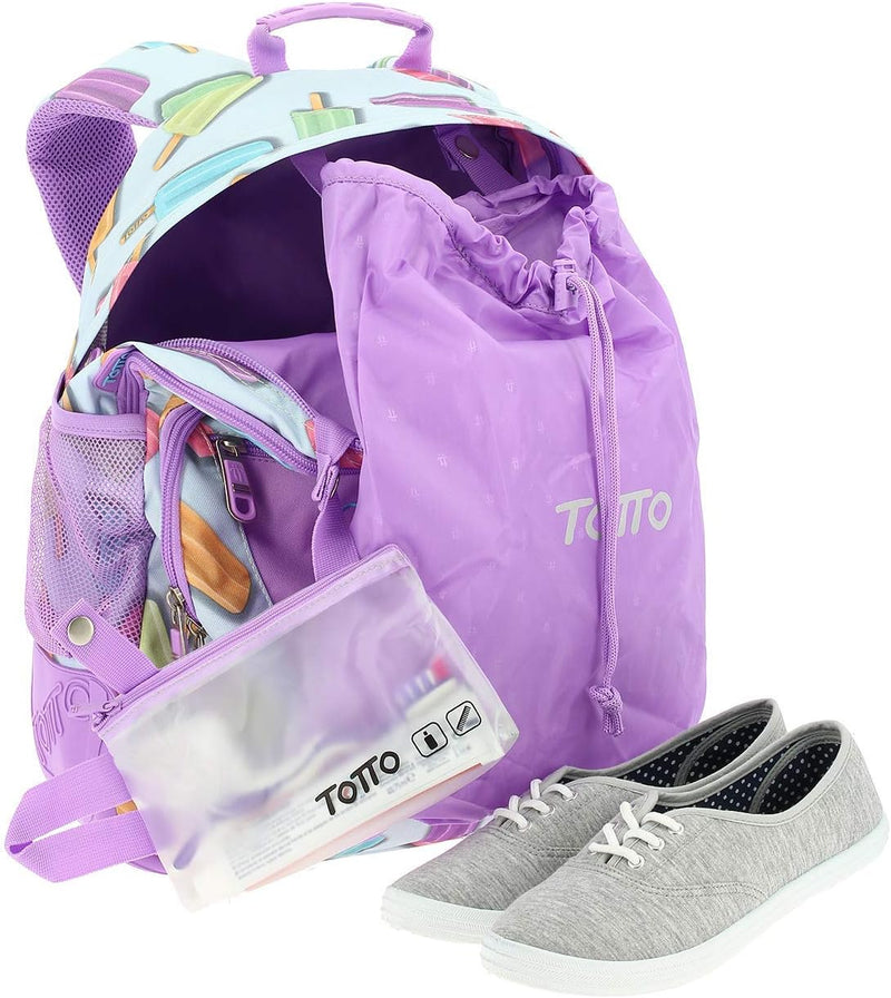 TOTTO Mochila Escolar, Grande Infantil, Incluye Neceser Mochilas Kinder-Rucksack, 44 cm, 20 liters,