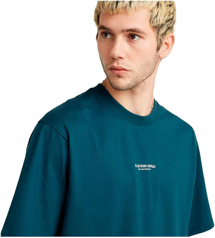 G-Star Herren Overdyed Center Chest Boxy T-Shirt L Blau (Nitro D24780-c336-1861), L Blau (Nitro D247